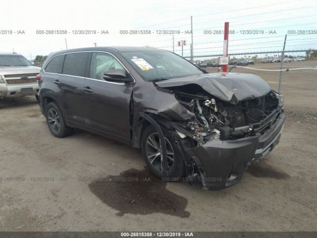 5TDZZRFH3HS229215 - 2017 TOYOTA HIGHLANDER LE/LE PLUS Gray photo 1