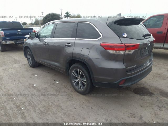 5TDZZRFH3HS229215 - 2017 TOYOTA HIGHLANDER LE/LE PLUS Gray photo 3