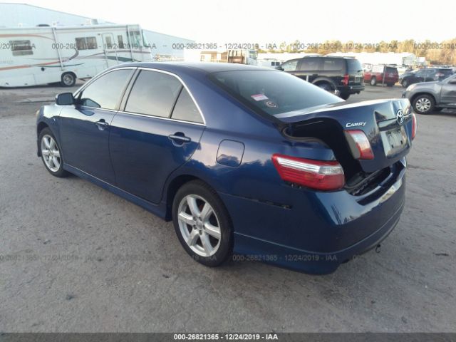 4T1BK46KX8U067272 - 2008 TOYOTA CAMRY LE/XLE/SE Blue photo 3