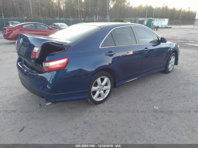 4T1BK46KX8U067272 - 2008 TOYOTA CAMRY LE/XLE/SE Blue photo 4