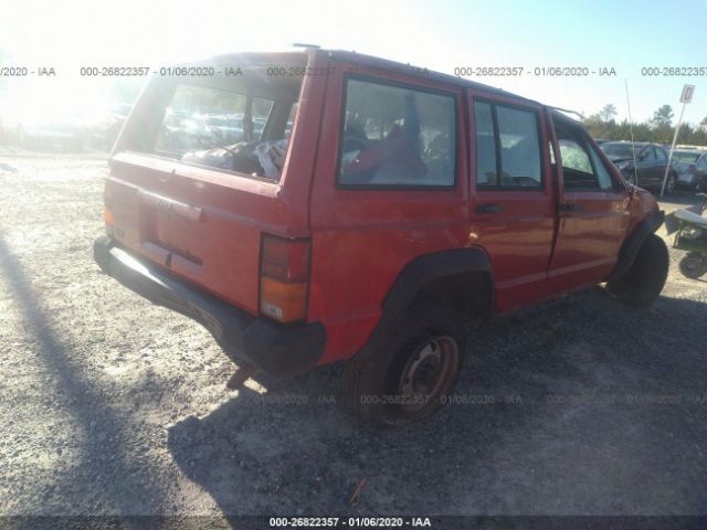 1J4FT28SXPL587412 - 1993 JEEP CHEROKEE  Red photo 4