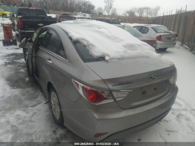 KMHEC4A4XCA020269 - 2012 HYUNDAI SONATA HYBRID Silver photo 3