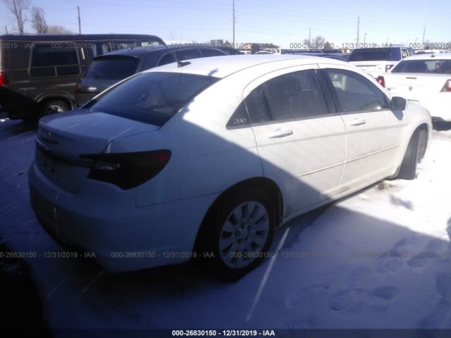 1C3CCBAG4CN246265 - 2012 CHRYSLER 200 LX White photo 4