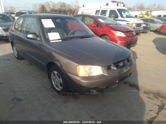 KMHCG35G8YU044750 - 2000 HYUNDAI ACCENT GS Gray photo 1