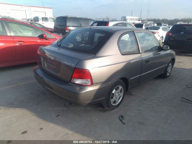 KMHCG35G8YU044750 - 2000 HYUNDAI ACCENT GS Gray photo 4