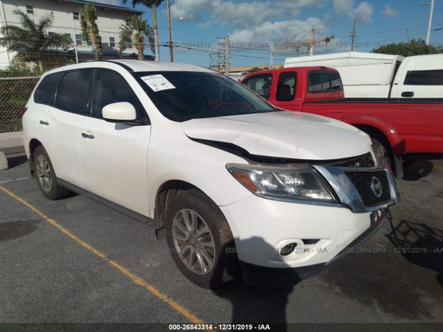 5N1AR2MN2DC659161 - 2013 NISSAN PATHFINDER S/SV/SL/PLATINUM White photo 1