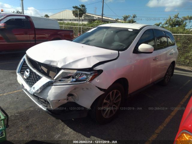 5N1AR2MN2DC659161 - 2013 NISSAN PATHFINDER S/SV/SL/PLATINUM White photo 2