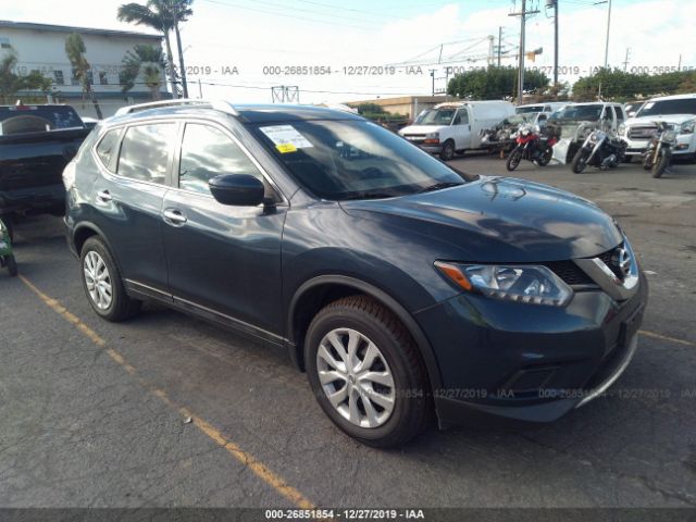 5N1AT2MT6GC865863 - 2016 NISSAN ROGUE S/SL/SV Blue photo 1