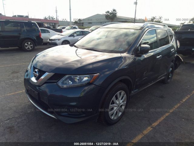 5N1AT2MT6GC865863 - 2016 NISSAN ROGUE S/SL/SV Blue photo 2