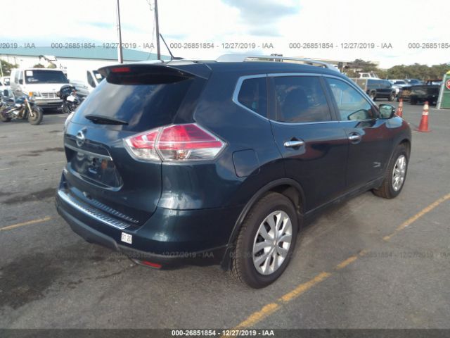 5N1AT2MT6GC865863 - 2016 NISSAN ROGUE S/SL/SV Blue photo 4