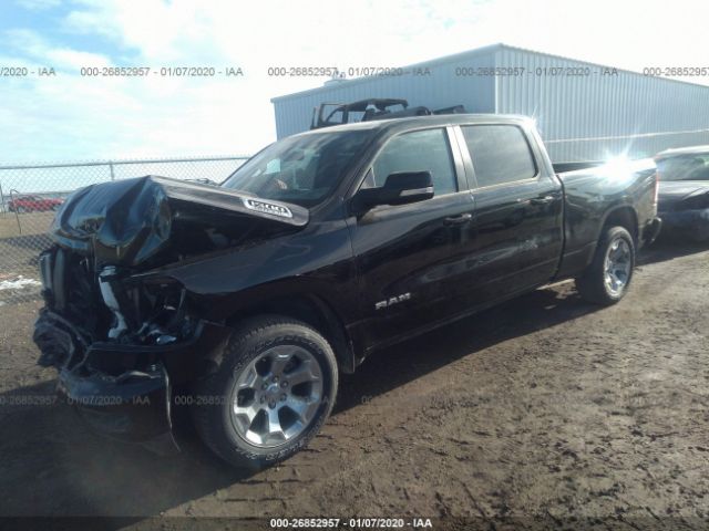 1C6SRFMT1KN913515 - 2019 RAM 1500 BIG HORN/LONE STAR Black photo 2