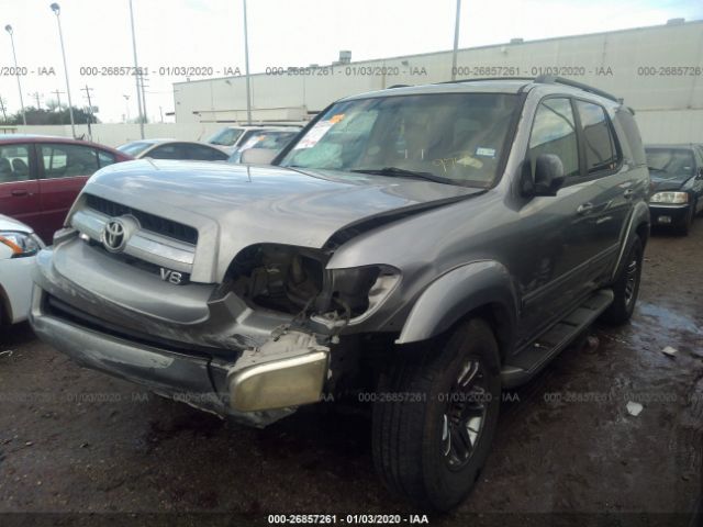 5TDZT38A76S269745 - 2006 TOYOTA SEQUOIA LIMITED Silver photo 2