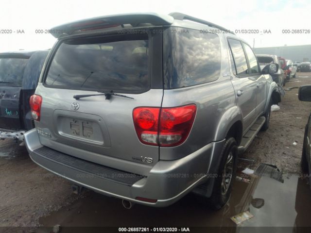 5TDZT38A76S269745 - 2006 TOYOTA SEQUOIA LIMITED Silver photo 4