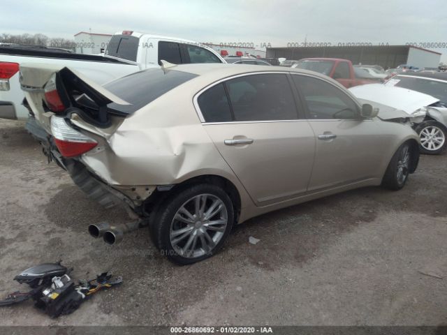 KMHGC4DF0AU072172 - 2010 HYUNDAI GENESIS 4.6L Gold photo 4