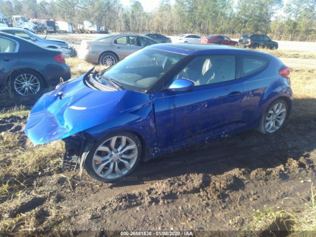 KMHTC6AD3CU062879 - 2012 HYUNDAI VELOSTER  Blue photo 2