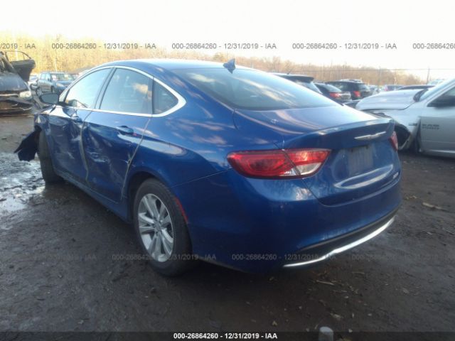 1C3CCCAB8FN711578 - 2015 CHRYSLER 200 LIMITED Blue photo 3