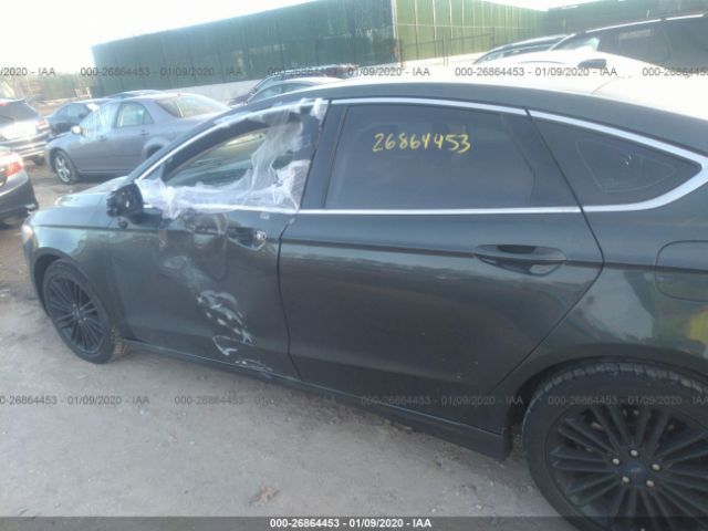 3FA6P0T95GR162304 - 2016 FORD FUSION SE Gray photo 6