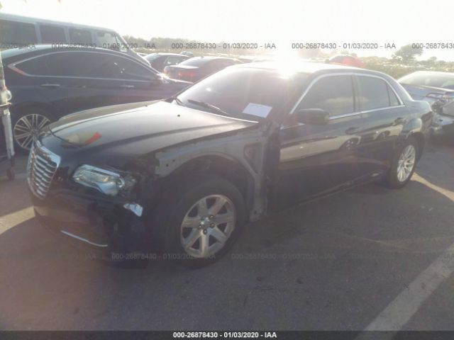 2C3CCAAG0CH107236 - 2012 CHRYSLER 300  Black photo 2