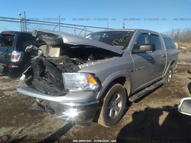 1C6RD7LT5CS126297 - 2012 DODGE RAM 1500 SLT Silver photo 2