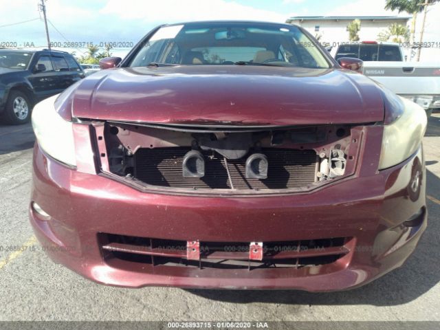 1HGCP36858A057910 - 2008 HONDA ACCORD EXL Maroon photo 6