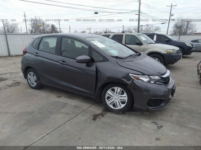 3HGGK5H48KM726574 - 2019 HONDA FIT LX Gray photo 1