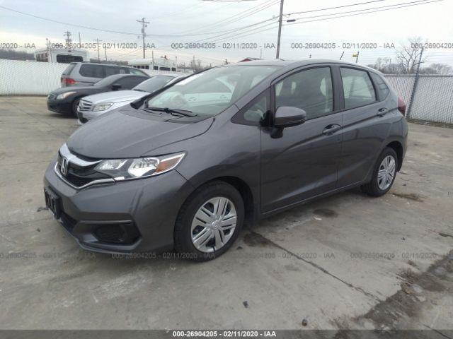 3HGGK5H48KM726574 - 2019 HONDA FIT LX Gray photo 2