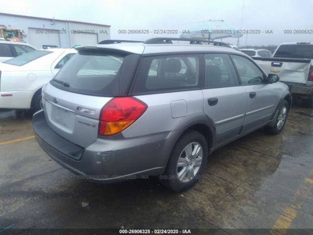 4S4BP61C957330374 - 2005 SUBARU LEGACY OUTBACK 2.5I Gray photo 4