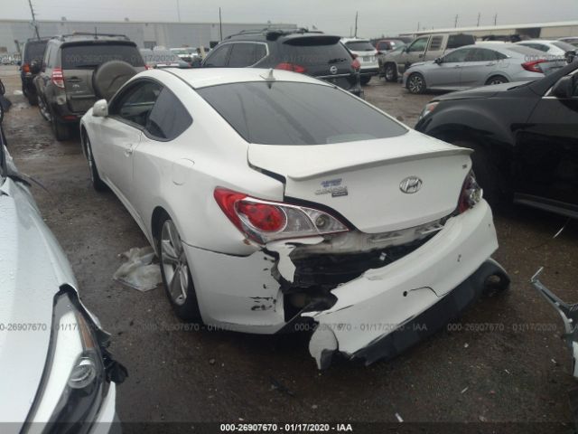 KMHHU6KHXBU060940 - 2011 HYUNDAI GENESIS COUPE 3.8L White photo 3