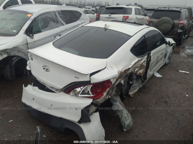 KMHHU6KHXBU060940 - 2011 HYUNDAI GENESIS COUPE 3.8L White photo 4