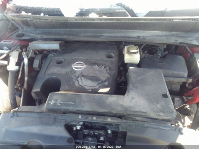 5N1AR2MM5EC661334 - 2014 NISSAN PATHFINDER S/SV/SL/PLATINUM Red photo 10
