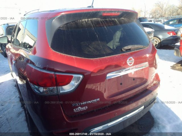 5N1AR2MM5EC661334 - 2014 NISSAN PATHFINDER S/SV/SL/PLATINUM Red photo 3