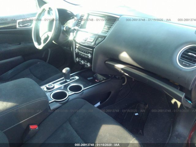 5N1AR2MM5EC661334 - 2014 NISSAN PATHFINDER S/SV/SL/PLATINUM Red photo 5