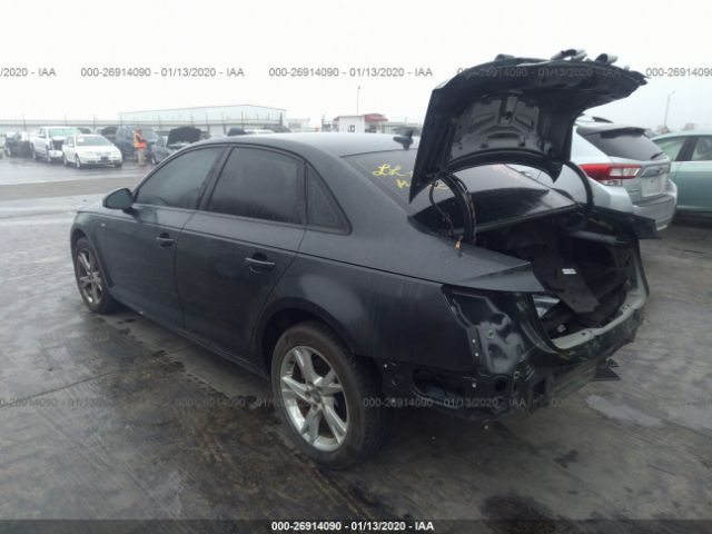 WAUKMAF43JA154692 - 2018 AUDI A4 ULTRA PREMIUM Black photo 3