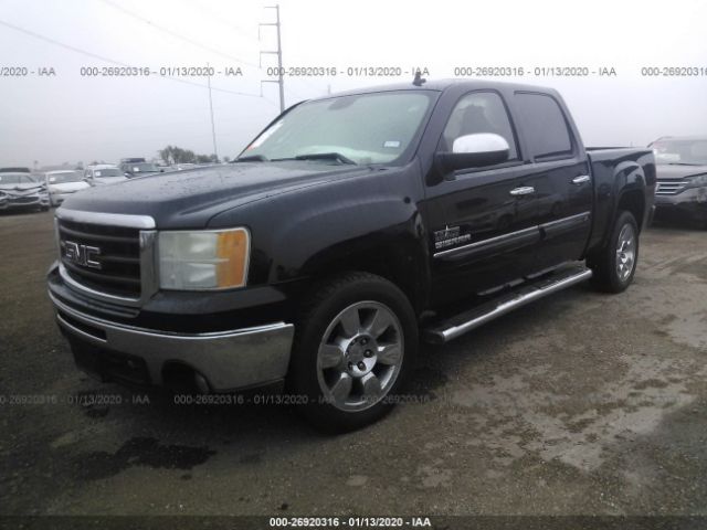 3GTP1VE06BG139744 - 2011 GMC SIERRA C1500 SLE Black photo 2