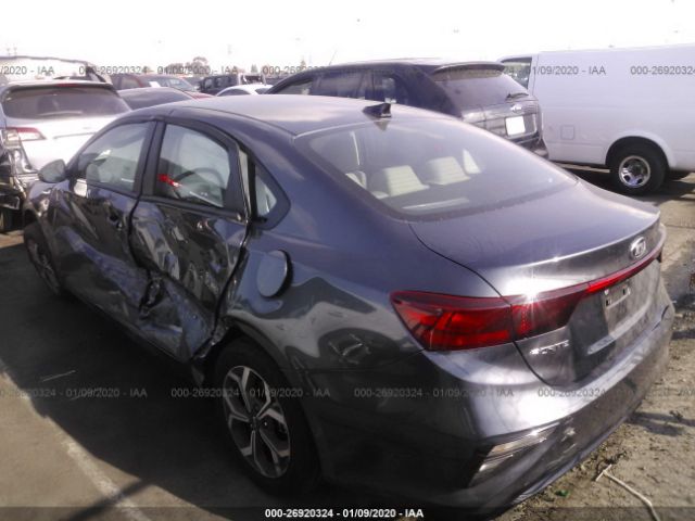 3KPF24AD8KE138036 - 2019 KIA FORTE FE/LX/LXS Gray photo 3