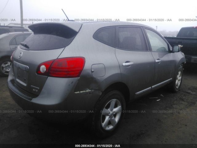 JN8AS5MV3DW142030 - 2013 NISSAN ROGUE S/SV Gray photo 4