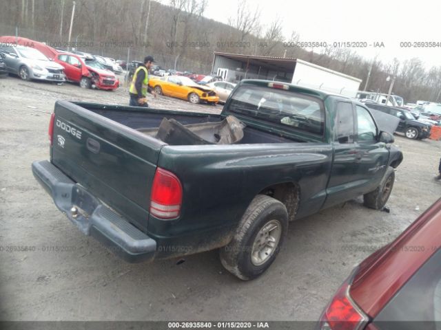 1B7GL22X5XS183275 - 1999 DODGE DAKOTA  Green photo 4