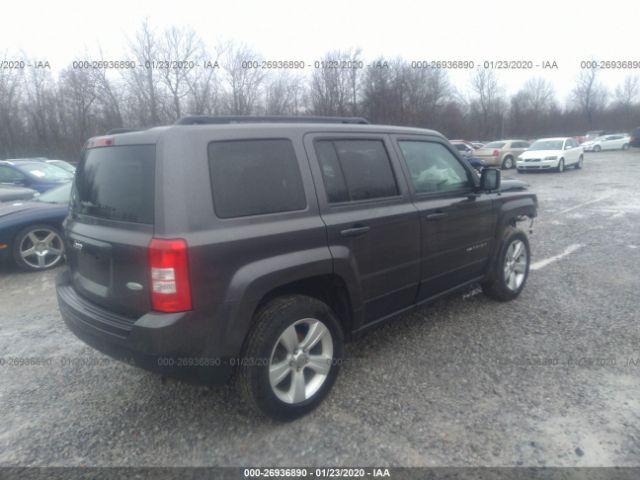 1C4NJRFB2ED731366 - 2014 JEEP PATRIOT LATITUDE Gray photo 4