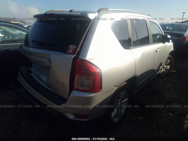 1C4NJDEB8CD624128 - 2012 JEEP COMPASS LATITUDE Silver photo 4