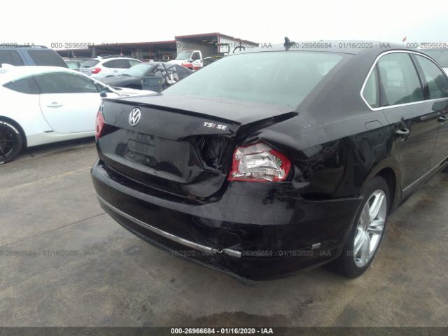 1VWBS7A33FC002799 - 2015 VOLKSWAGEN PASSAT SE Black photo 6