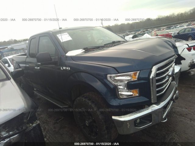 1FTFX1EF9FFB56133 - 2015 FORD F150 SUPER CAB Blue photo 1