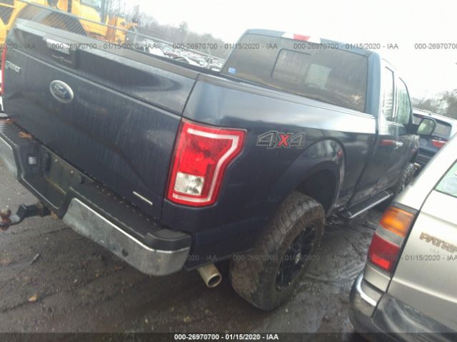 1FTFX1EF9FFB56133 - 2015 FORD F150 SUPER CAB Blue photo 4