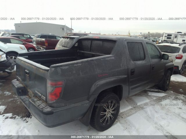 5FPYK1F20CB460512 - 2012 HONDA RIDGELINE RT Gray photo 4