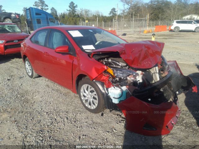 5YFBURHE5KP902265 - 2019 TOYOTA COROLLA L/LE/XLE/SE/XSE Red photo 1