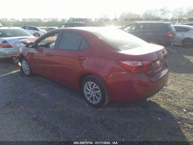 5YFBURHE5KP902265 - 2019 TOYOTA COROLLA L/LE/XLE/SE/XSE Red photo 3