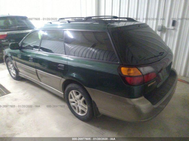 4S3BH675717671275 - 2001 SUBARU LEGACY OUTBACK AWP Green photo 3