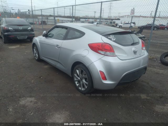 KMHTC6AD2HU304892 - 2017 HYUNDAI VELOSTER  Silver photo 3