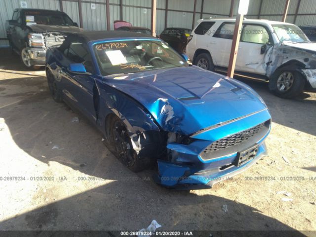 1FATP8UH7J5126776 - 2018 FORD MUSTANG  Blue photo 1