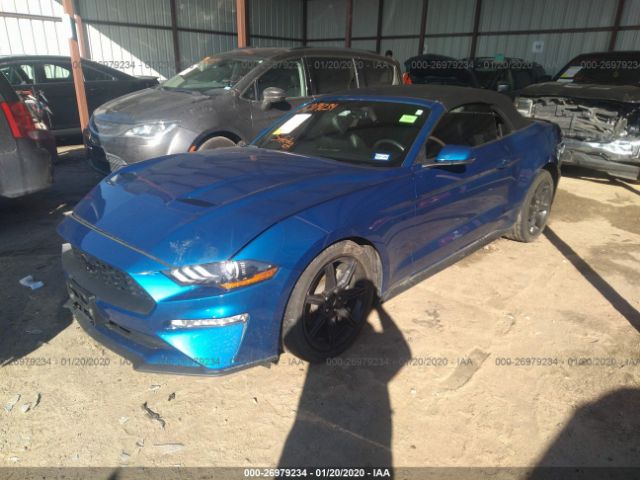 1FATP8UH7J5126776 - 2018 FORD MUSTANG  Blue photo 2