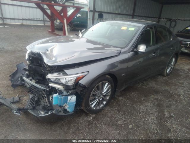 JN1EV7AR5JM438202 - 2018 INFINITI Q50 LUXE/SPORT Gray photo 2